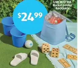 Aldi LIVE IN STYLE Bucket Cooler Backpack offer