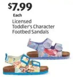 Aldi Licensed Toddler's Character Footbed Sandals offer