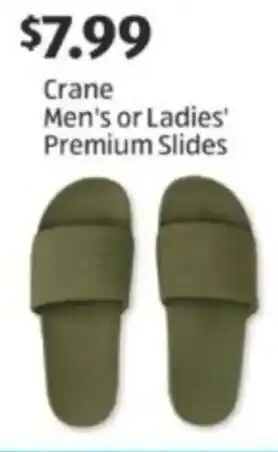 Aldi Crane Men's or Ladies' Premium Slides offer