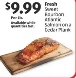 Aldi Fresh Sweet Bourbon Atlantic Salmon on a Cedar Plank offer
