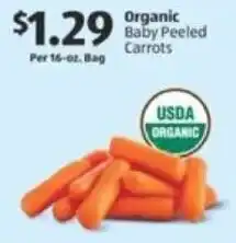Aldi Organic Baby Peeled Carrots offer