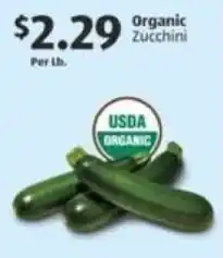 Aldi Organic Zucchini offer