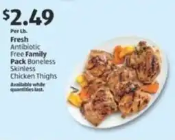 Aldi Fresh Antibiotic Free Family Pack Boneless Skinless offer