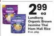 Safeway Lundberg Organic Brown Jasmine Thai Hom Mali Rice offer