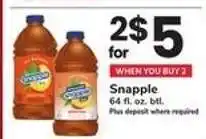 Safeway Snapple offer