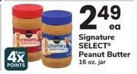 Safeway Signature Select Peanut Butter offer