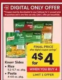 Safeway Knorr Sides offer