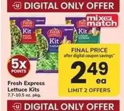 Safeway Fresh Express Lettuce Kits offer