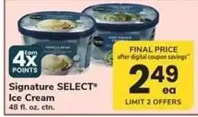 Safeway Signature Select Ice Cream offer