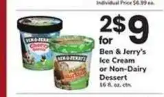 Safeway Ben & Jerry's Ice Cream or Non-Dairy Dessert offer