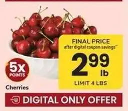 Safeway CHERRIES offer