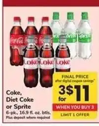 Safeway Coke, Diet Coke Or Sprite offer