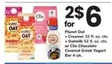 Safeway Planet Oat, Oatmilk, Clio Chocolate Covered Greek Yogurt Bar offer