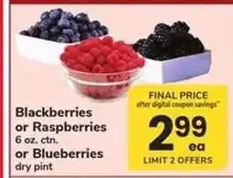 Safeway Blackberries or Raspberries or Blueberries offer