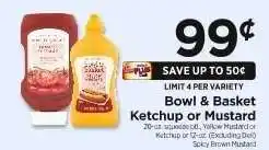 ShopRite Bowl & Basket Ketchup or Mustard offer