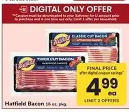 Safeway Hatfield Bacon offer