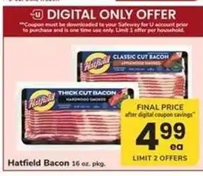 Safeway Hatfield Bacon offer