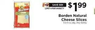 ShopRite Borden Natural Cheese Slices offer