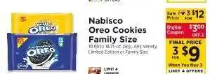 ShopRite Nabisco Oreo Cookies Family Size offer