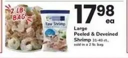 Safeway Large Peeled & Deveined Shrimp offer