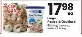 Safeway Large Peeled & Deveined Shrimp offer