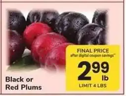 Safeway Black or Red Plums offer