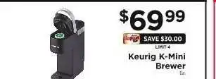 ShopRite Keurig K-Mini Brewer offer