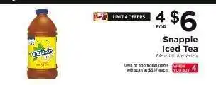 ShopRite Snapple Iced Tea offer