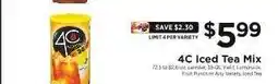 ShopRite 4C Iced Tea Mix offer