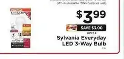 ShopRite Sylvania Everyday LED 3-Way Bulb offer
