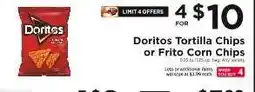 ShopRite Doritos Tortilla Chips or Frito Corn Chips offer
