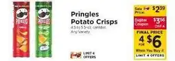 ShopRite Pringles Potato Crisps offer