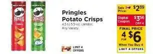 ShopRite Pringles Potato Crisps offer