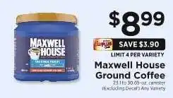 ShopRite Maxwell House Ground Coffee offer