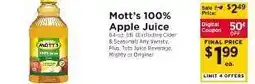ShopRite Mott's 100% Apple Juice offer