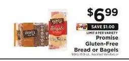 ShopRite Promise Gluten Free Bread or Bagels offer