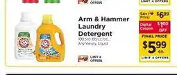 ShopRite Arm & Hammer Laundry Detergent offer