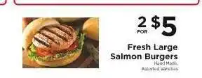 ShopRite Fresh Large Salmon Burgers offer