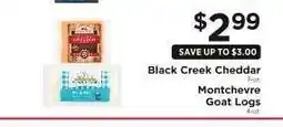 ShopRite Black Creek Cheddar / Montchevre Goat Logs offer