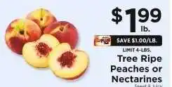 ShopRite Tree Ripe Peaches or Nectarines offer