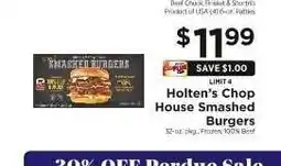 ShopRite Holten's Chop House Smashed Burgers offer