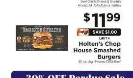 ShopRite Holten's Chop House Smashed Burgers offer