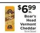 ShopRite Boar's Head Vermont Cheddar offer