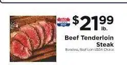 ShopRite Beef Tenderloin Steak offer