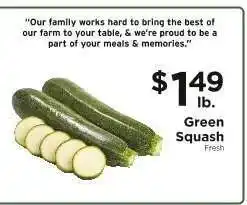 ShopRite Green Squash offer