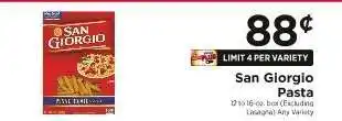ShopRite San Giorgio Pasta offer