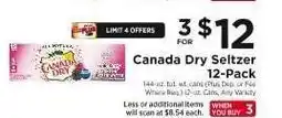 ShopRite Canada Dry Seltzer 12-Pack offer