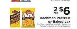 ShopRite Bachman Pretzels or Baked Jax offer