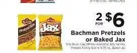 ShopRite Bachman Pretzels or Baked Jax offer