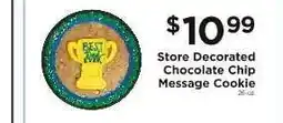 ShopRite Store Decorated Chocolate Chip Message Cookie offer